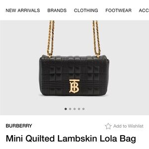 Burberry Black Quilted Mini Bag
